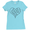 men's love heart outline valentine's day t shirt Ladies Fitted T-Shirt