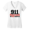 911 dispatcher heroes black logo Women's V-Neck T-Shirt