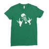 devil horns Ladies Fitted T-Shirt