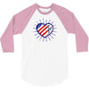 heart us flag 4th july fredom america usa 3/4 Sleeve Shirt