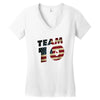 team 10 american flag Women's V-Neck T-Shirt