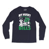 my husky is in charge! Long Sleeve Shirts
