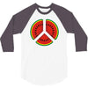 watermelon peace sign 3/4 Sleeve Shirt