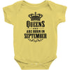 Queens Are Born In September Infant Clothing