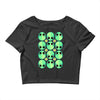 sad alien and daisy nineties grunge pattern Crop Top