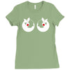 rude christmas pudding Ladies Fitted T-Shirt
