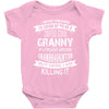 Super Cool Granny Of A Freaking Awesome Granddaughter Baby Onesie