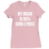 my brain is 80% song lyrics Ladies Fitted T-Shirt