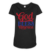 god bless america Maternity Scoop Neck T-shirt