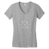 Compass Whit Circle Women's V-Neck T-Shirt