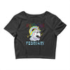 unicorns are born in february cute unicorn Crop Top