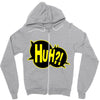 huh bang pow boom splat carto Zipper Hoodie