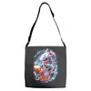 octopus vs shark Adjustable Strap Totes