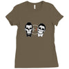 SKULL ON TWO FACE Ladies Fitted T-Shirt