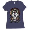 smokin pipes n feathers Ladies Fitted T-Shirt