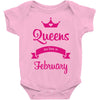 queens are born in february Baby Onesie