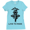 live to ride Ladies Fitted T-Shirt