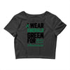 i wear emerald green for liver cancer awareness Crop Top