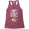 Christmas Skeleton mom and baby maternity Racerback Tank