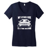 my other ride is a time machine Women's V-Neck T-Shirt