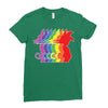 Goku Rainbow T-Shirt Ladies Fitted T-Shirt