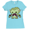 zombie monster Ladies Fitted T-Shirt