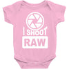 i shoot raw photography camera photograph Baby Onesie