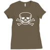 skull rock music gift new Ladies Fitted T-Shirt