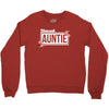 blessed aunitie with flower white color Crewneck Sweatshirt