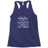 she's country from her cowboy boots Racerback Tank