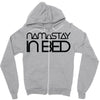 namastay in bed Zipper Hoodie