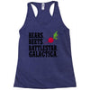 bears beets battlestar galactica Racerback Tank
