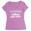 commas save lives t shirt Women's Triblend Scoop T-shirt