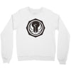 white and black Crewneck Sweatshirt