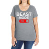 beast mode activated Ladies Curvy T-Shirt