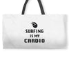 surfing is my cardio Weekender Totes