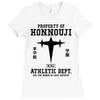 Property Of Honnouji Athletics Dept. Ladies Fitted T-Shirt