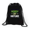 nerdy by nature Drawstring Bags