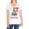 we all lift down here Ladies Curvy T-Shirt