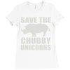 save the chubby unicorns Ladies Fitted T-Shirt
