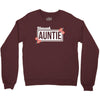blessed aunitie with flower white color Crewneck Sweatshirt