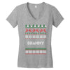 ugly christmas grammy Women's V-Neck T-Shirt