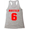 baker mayfield new jersey number Racerback Tank