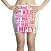 my heart is empty Mini Skirts