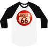route 66 sign distressed, ideal birthday gift or present 3/4 Sleeve Shirt