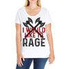 I WOULD LIKE TO RAGE Ladies Curvy T-Shirt