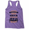 Super Cool Mother In Law Of A Freaking Awesome Son In Law Racerback Tank