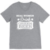 real women drink green beer V-Neck Tee