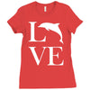 love dolphin Ladies Fitted T-Shirt
