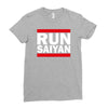 run saiyan Ladies Fitted T-Shirt